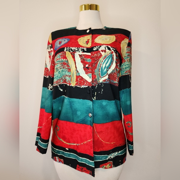 Barrie Stephens Jackets & Blazers - Vintage Barrie Stephens Abstract Blazer